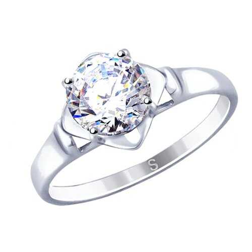 Кольцо женское SOKOLOV из серебра со Swarovski Zirconia 89010112 р.17.5 в Оджи