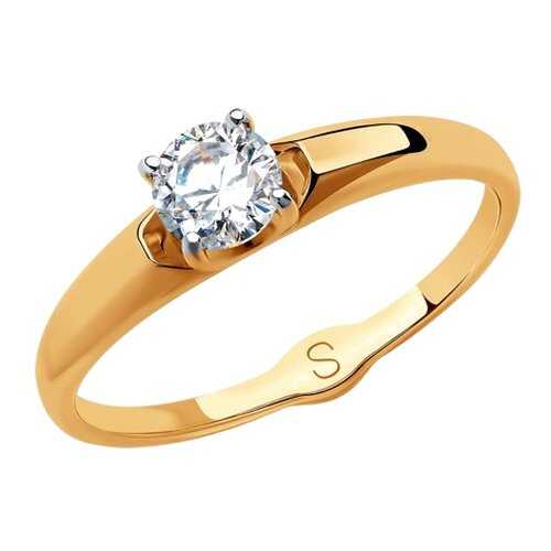 Кольцо женское SOKOLOV из золота со Swarovski Zirconia 81010429 р.18 в Оджи