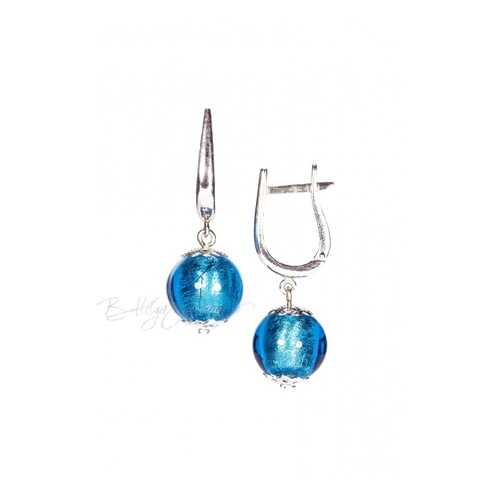 Серьги Perla Grande Argento 09030703 голубые в Оджи