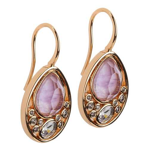 Серьги женские Fiore Luna 16A21EF002XU08 золотистые/фиолетовые в Оджи