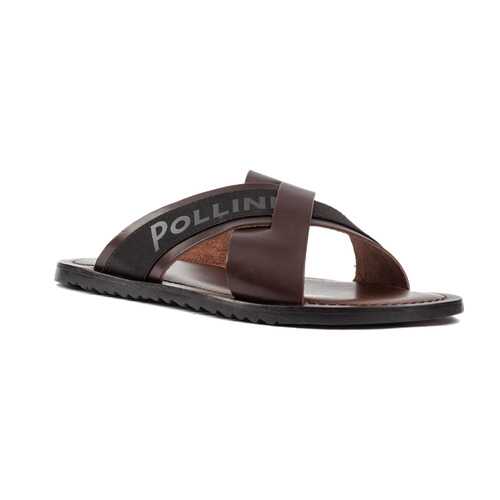Шлепанцы мужские Pollini SB28021GOAUK0301 коричневые 44 RU в Оджи