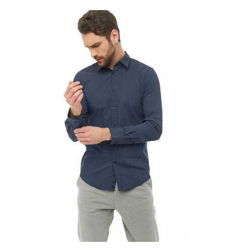 Рубашка мужская United Colors of Benetton 5OP35QJ78_76B синяя M в Оджи