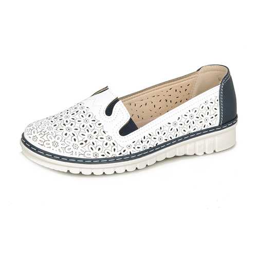 Мокасины женские T.Taccardi LL20SS-08 белые/синие 36 RU в Оджи