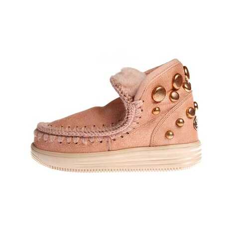 Угги Shepherd's Life Godiva Dots Durobe бежево-розовая кожа в Оджи