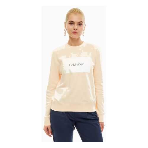 Толстовка женская Calvin Klein K20K200612 616 оранжевая/белая/бежевая/черная L в Оджи