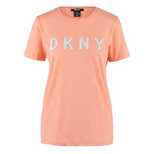 Футболка женская DKNY P0AH6CNA оранжевая L в Оджи