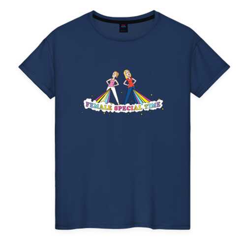 Футболка женская ВсеМайки 2461233 синяя XXXL в Оджи