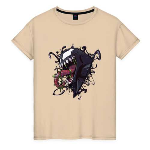 Футболка женская ВсеМайки Venom бежевая 4XL в Оджи
